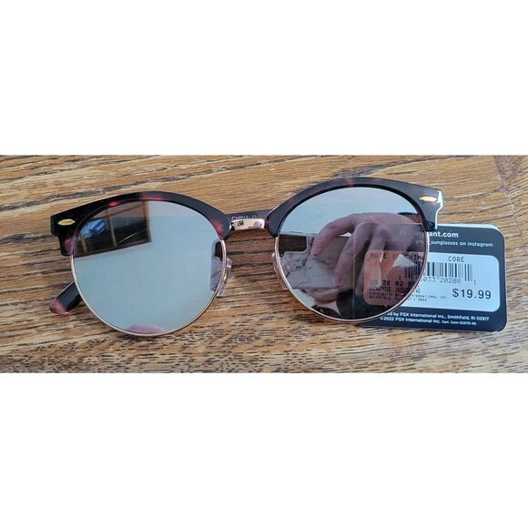 Foster Grant Pink Tortoise Shell/Rose Gold Mirrored Sunglasses 100%UV MaxBlock - Picture 2 of 6